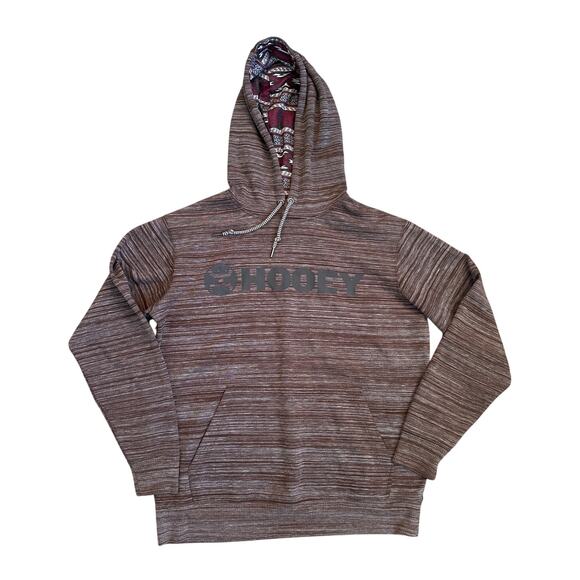 Hooey Lock-Up Men's Pullover Hoodie Sweatshirt Brown Sz M Outdoor Western Rodeo - Picture 1 of 13